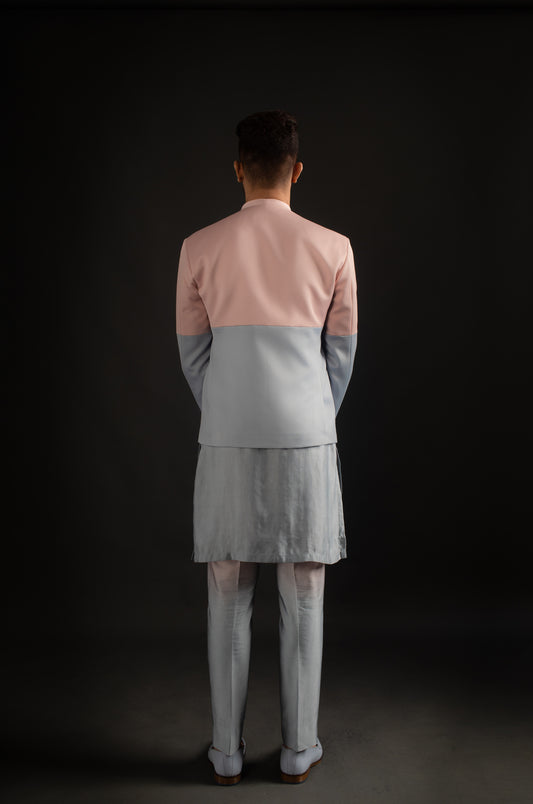 Ombre Open Jacket, Kurta, & Trousers