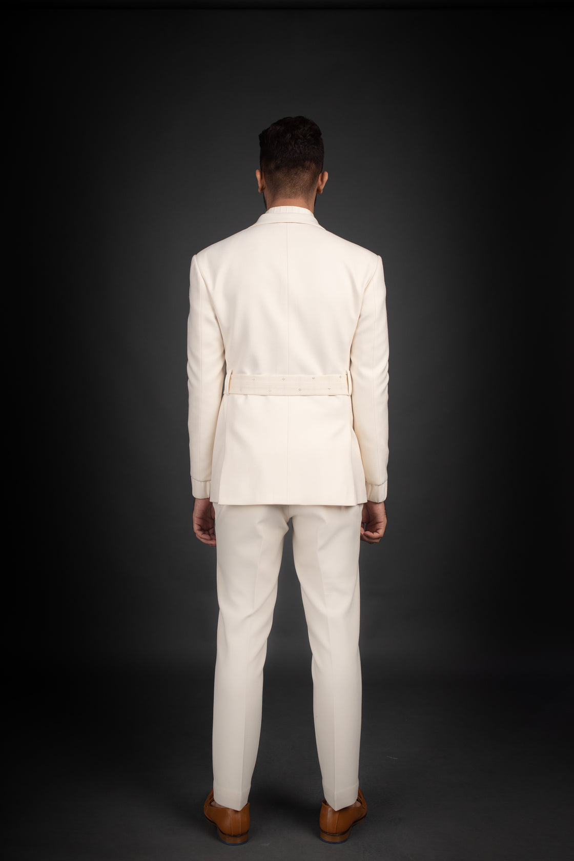 Ivory Jacket, Shirt, & Trousers