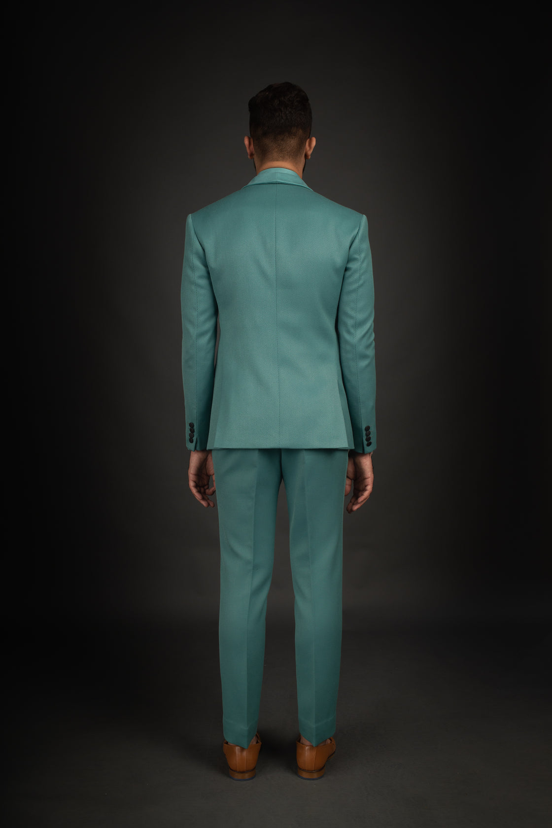 Teal Tuxedo, Shirt, Trousers