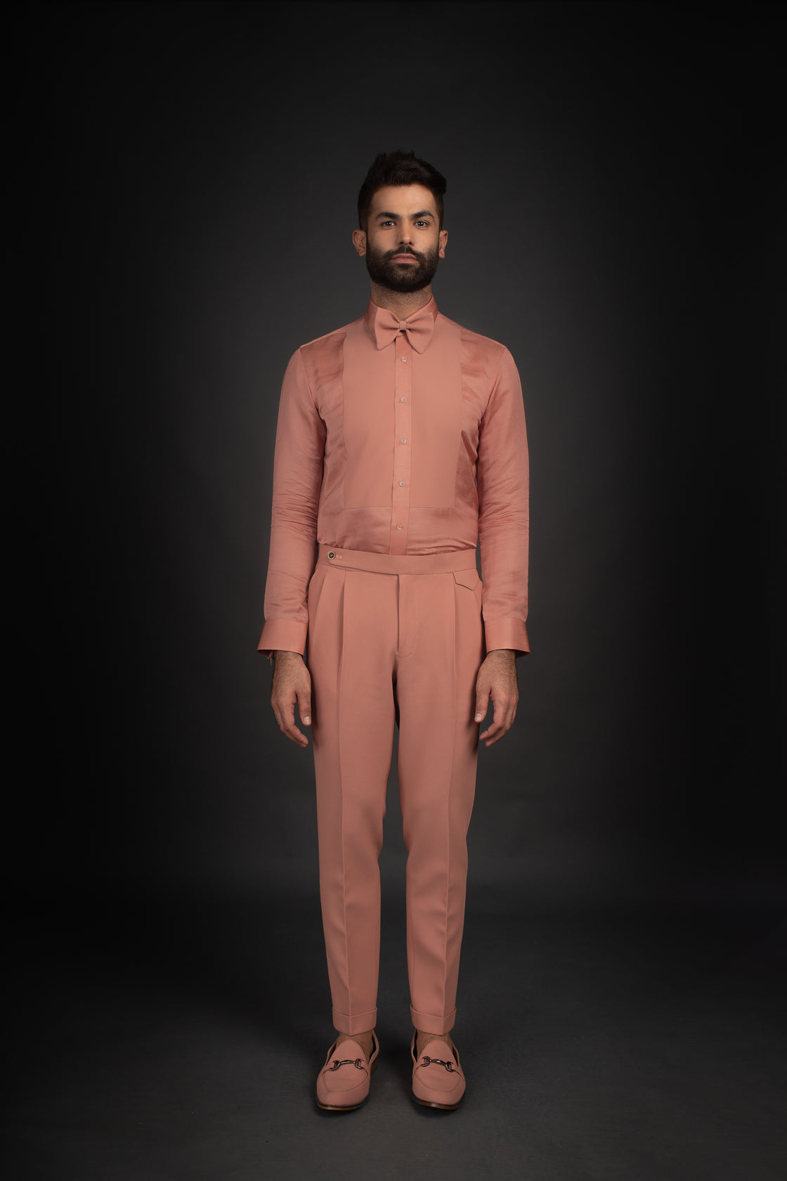 Peach Jacket, Shirt, & Trousers