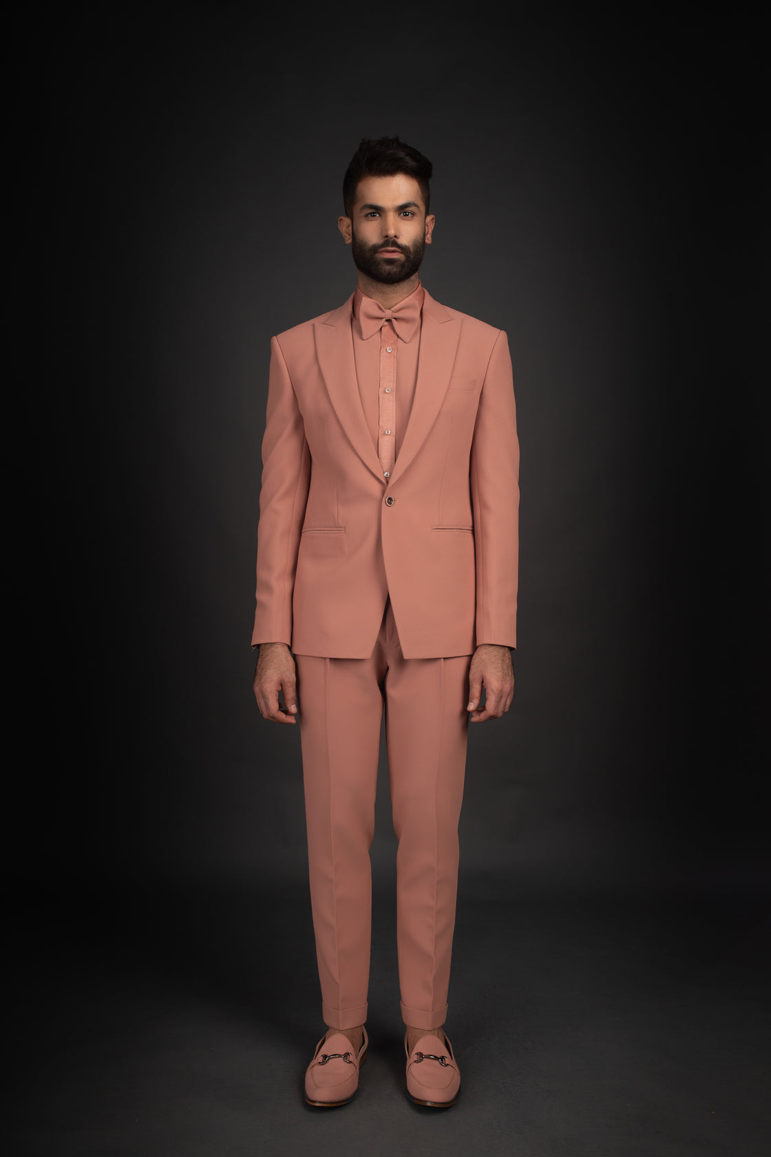Peach Jacket, Shirt, Trousers