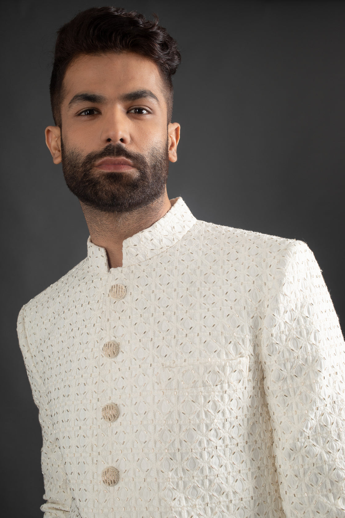 Off-white Achkan & Trousers – primaczar